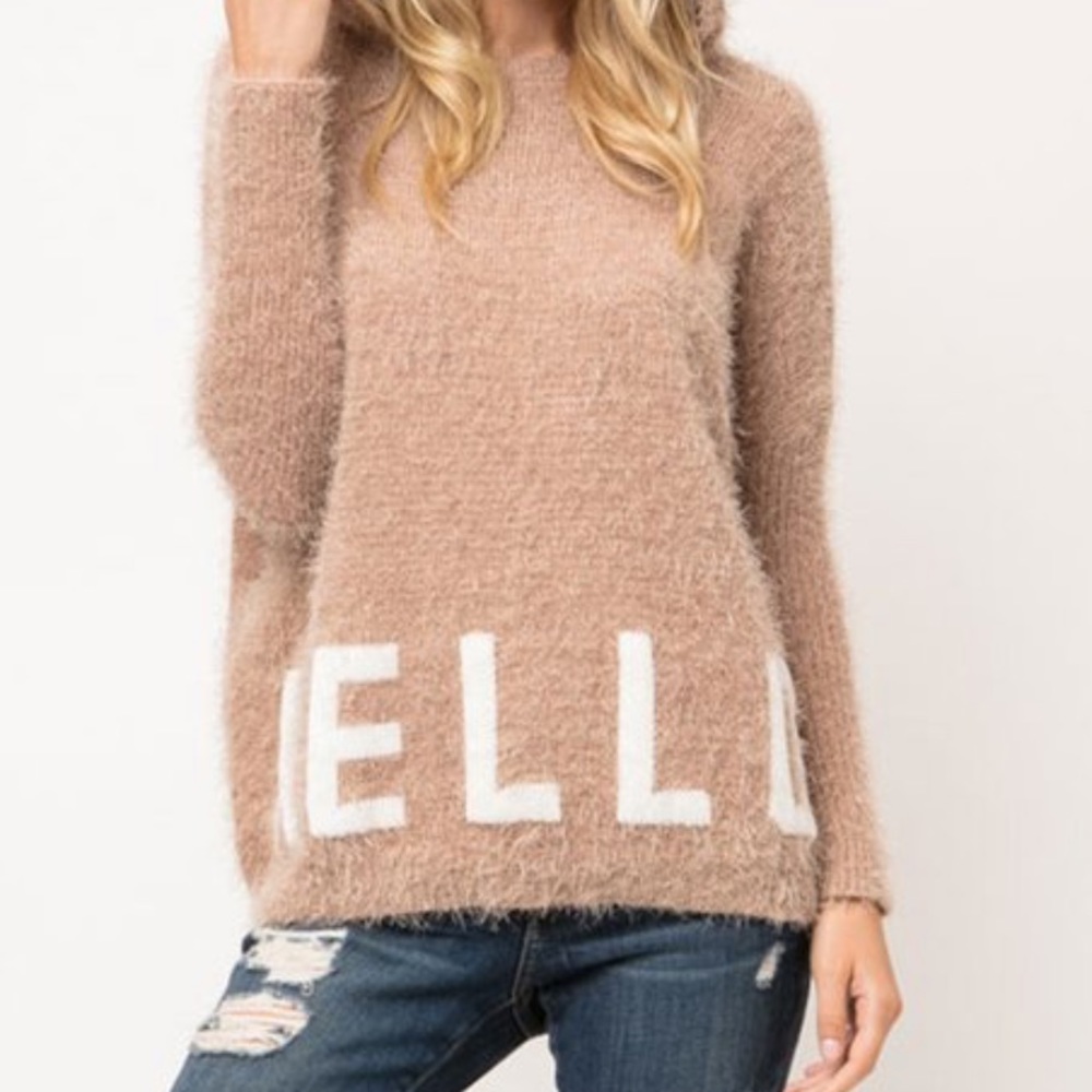 HELLO/BYE cozy fall sweater!